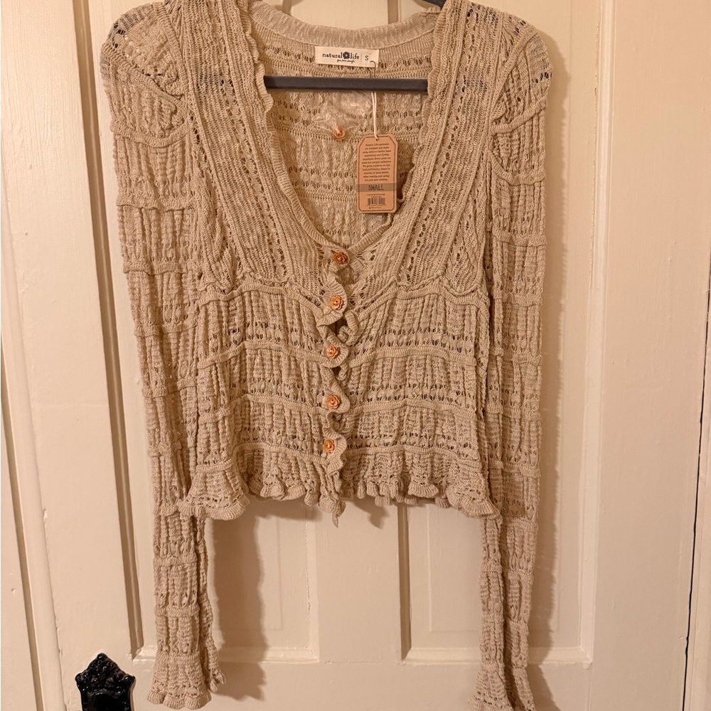 Natural Life Beige Knit Blouse